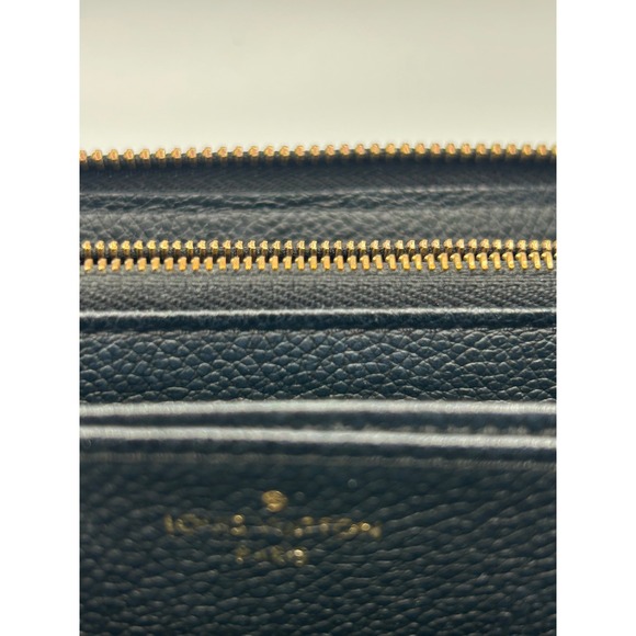 Louis Vuitton Monogram Empreinte Leather Zip Around Wallet Black #354 - Picture 4 of 13